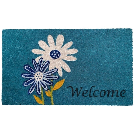 Configuracion 17 x 29 in. Daisy Welcome Rectangular Doormat Multi Color CO3360835